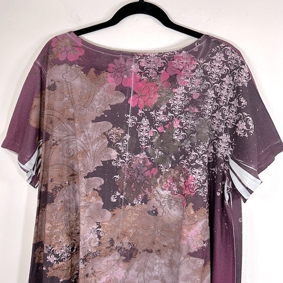 Fashion Bug Vintage Y2K Embellished Flowy Handkerchief Hem Women’s Size 2X Top - Picture 10 of 14